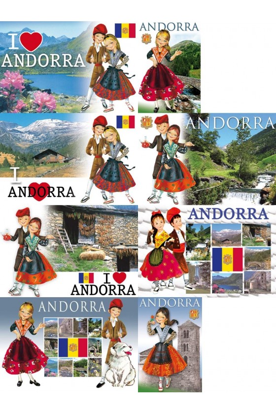 POSTALS ANDORRA VESTIDES